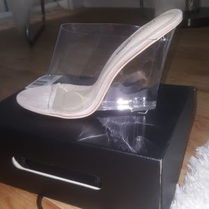 Clear Wedge Heels 4.5 heel height